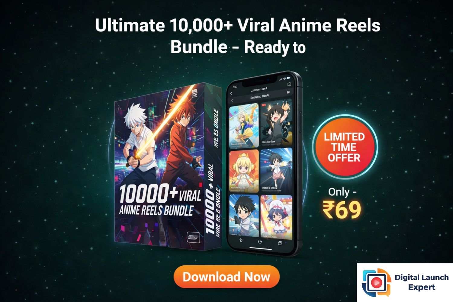 Ultimate 10,000+ Viral Anime Reels Bundle – Ready to Post