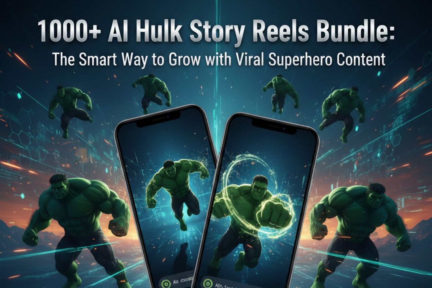 1000+ AI Hulk Story Reels Bundle The Smart Way to Grow with Viral Superhero Content