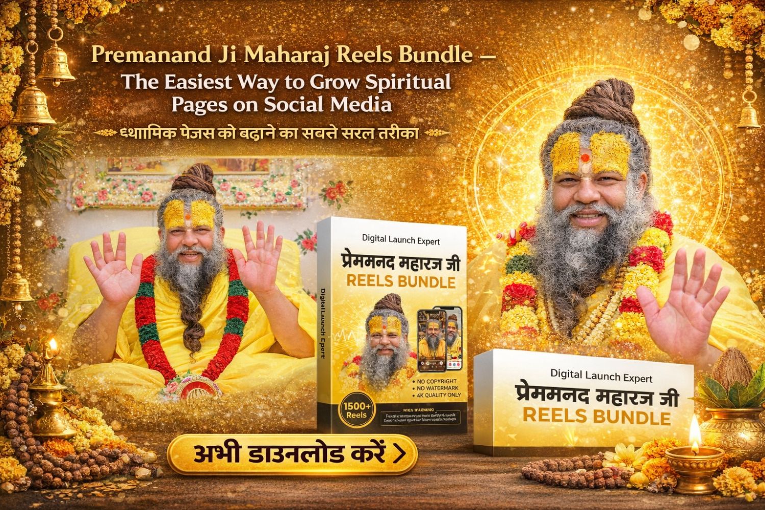 Premanand Ji Maharaj Reel Bundle – The Easiest Way to Grow Spiritual Pages on Social Media