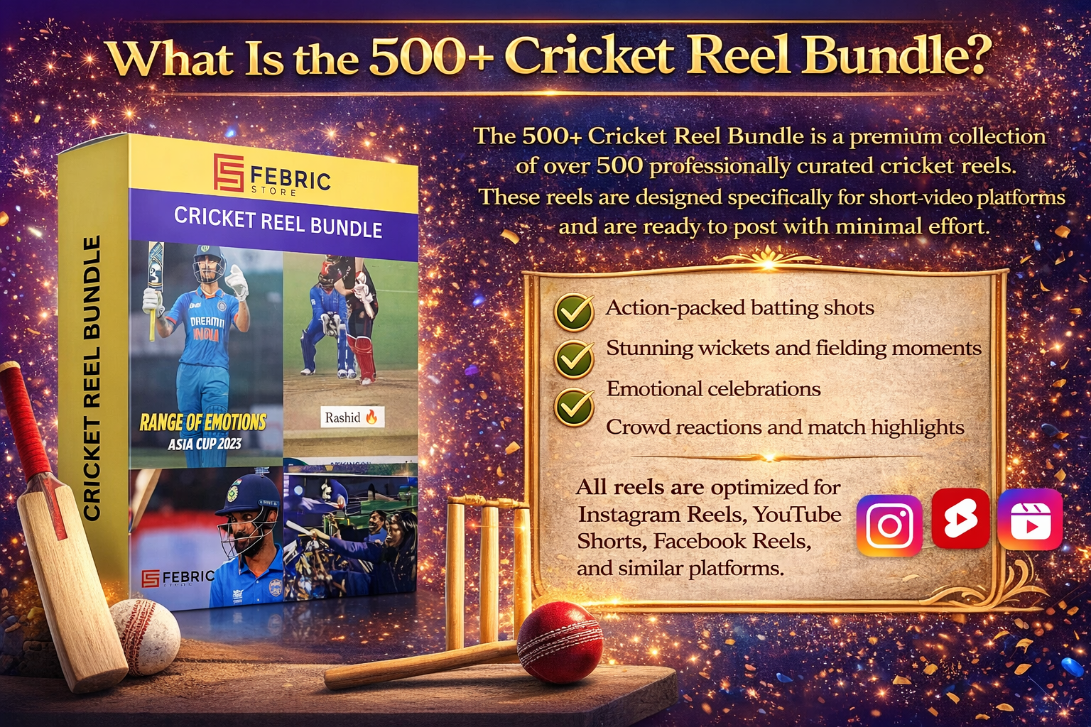 What Is the 500+ Cricket Reel Bundle